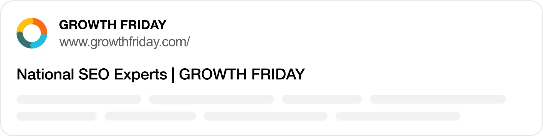 Growth Friday logo and website for National SEO Experts
