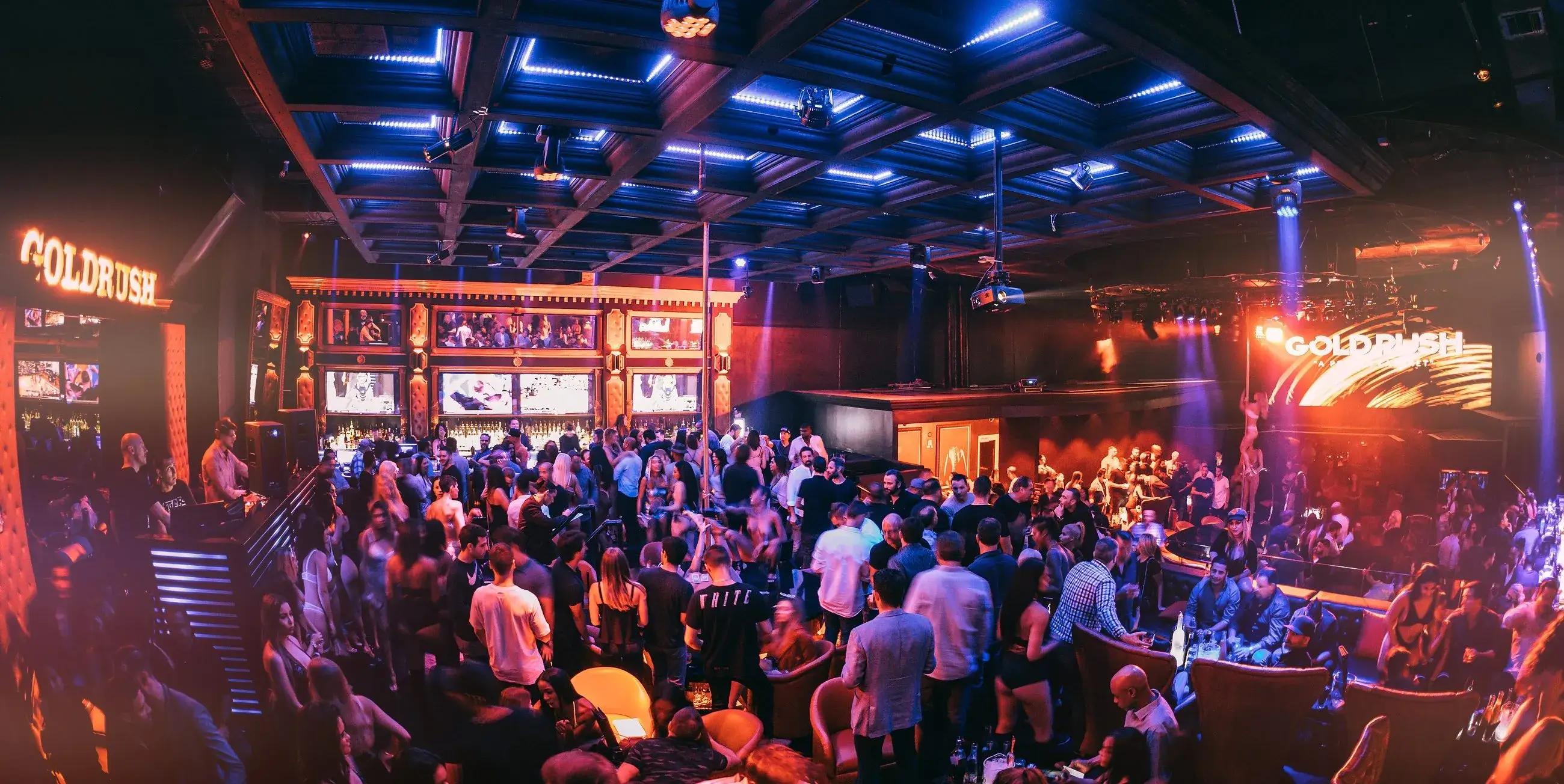 Crowd watching a live performance at Gold Rush Cabaret