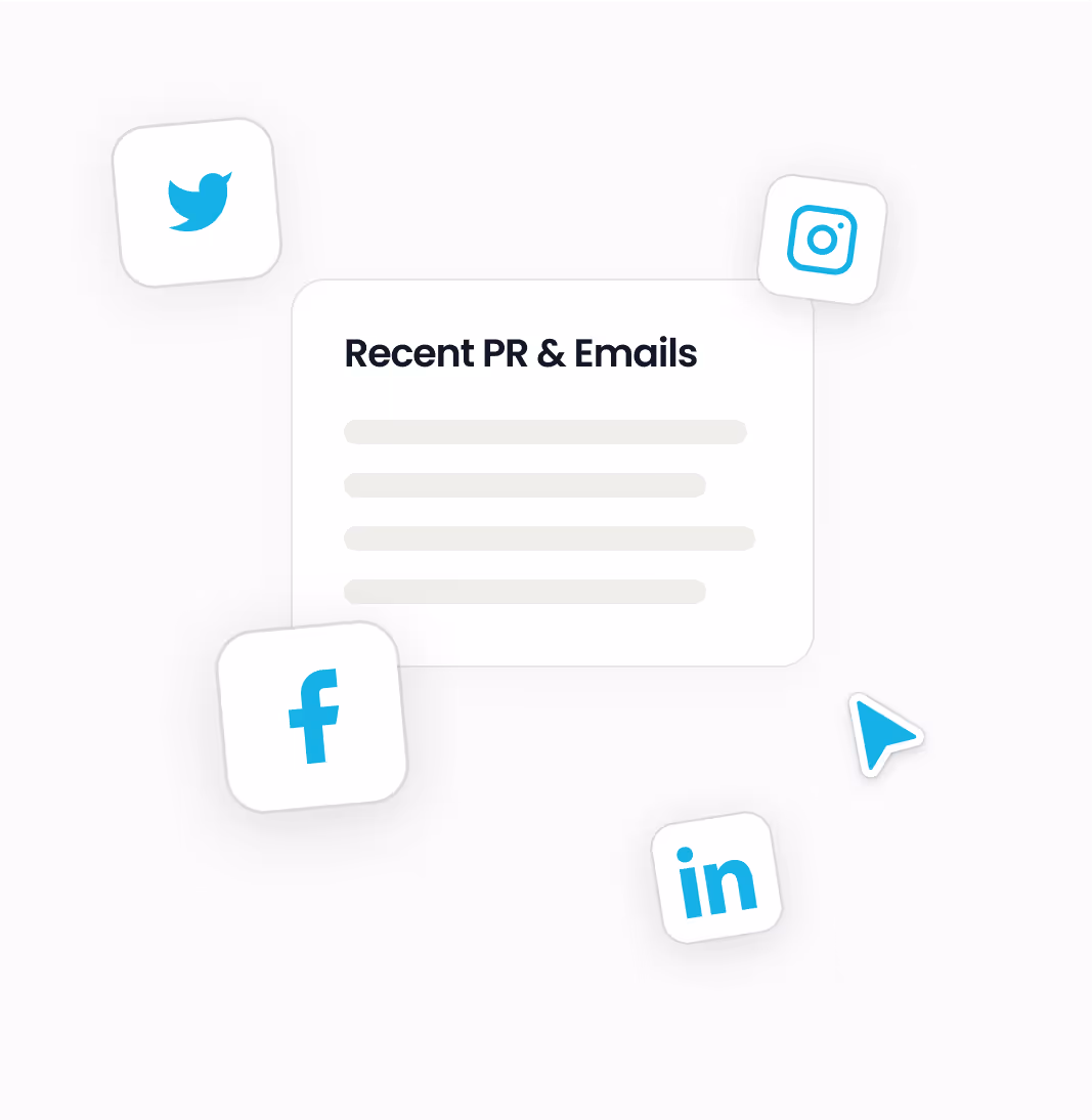 Public relations and communications dashboard illustration