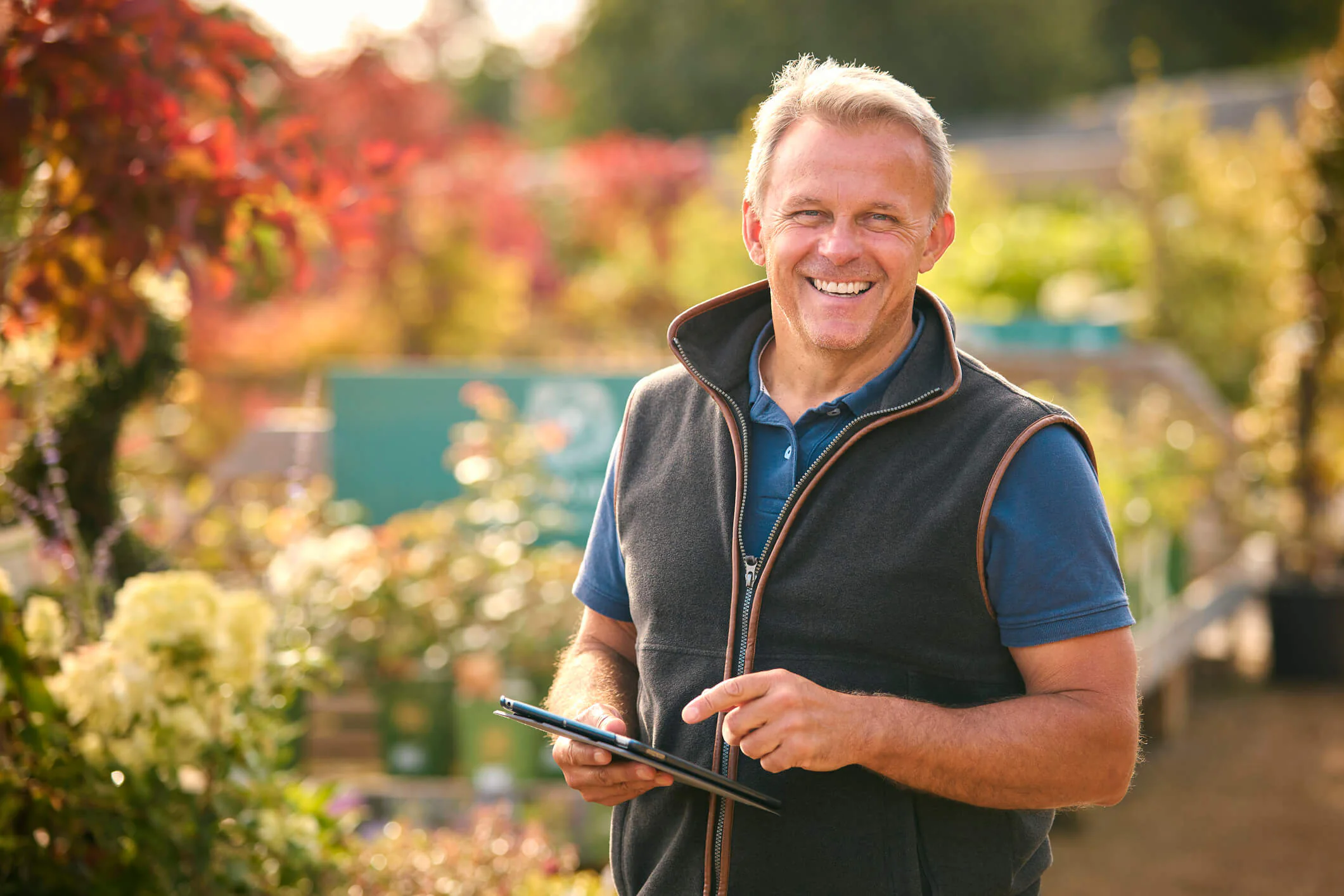 Landscape architect working outdoors